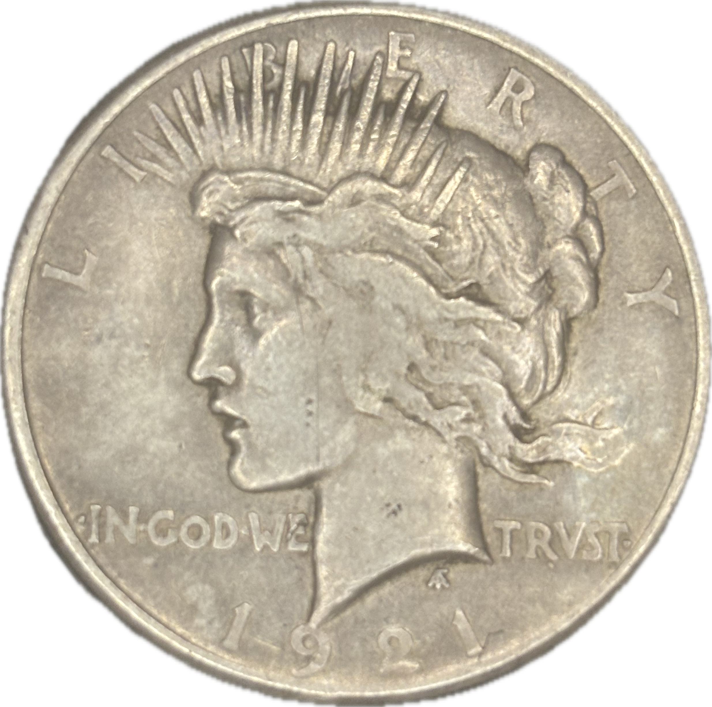 1921 Peace Dollar ANACS EF 40 Details Small Scratch