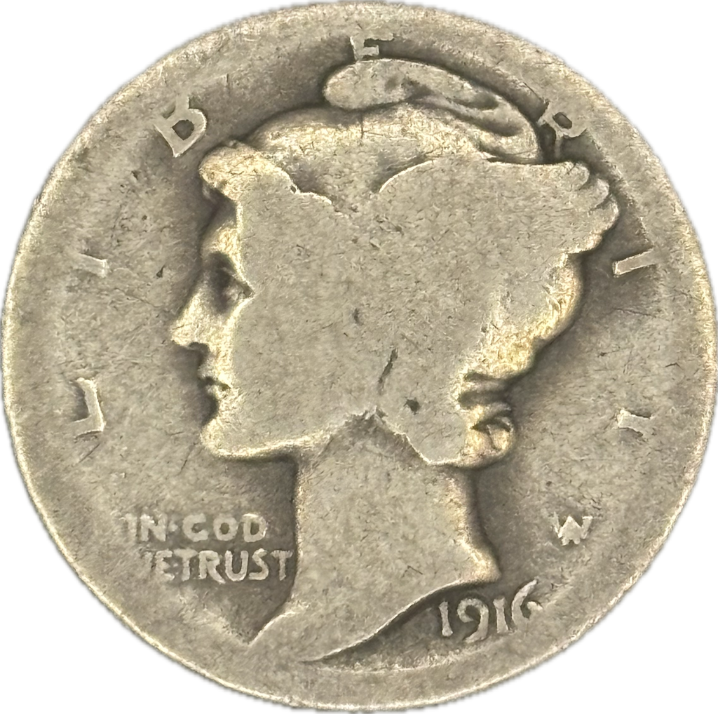1916 D Mercury Dime ANACS AG-3 Key Date