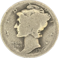 1916 D Mercury Dime ANACS AG-3 Key Date