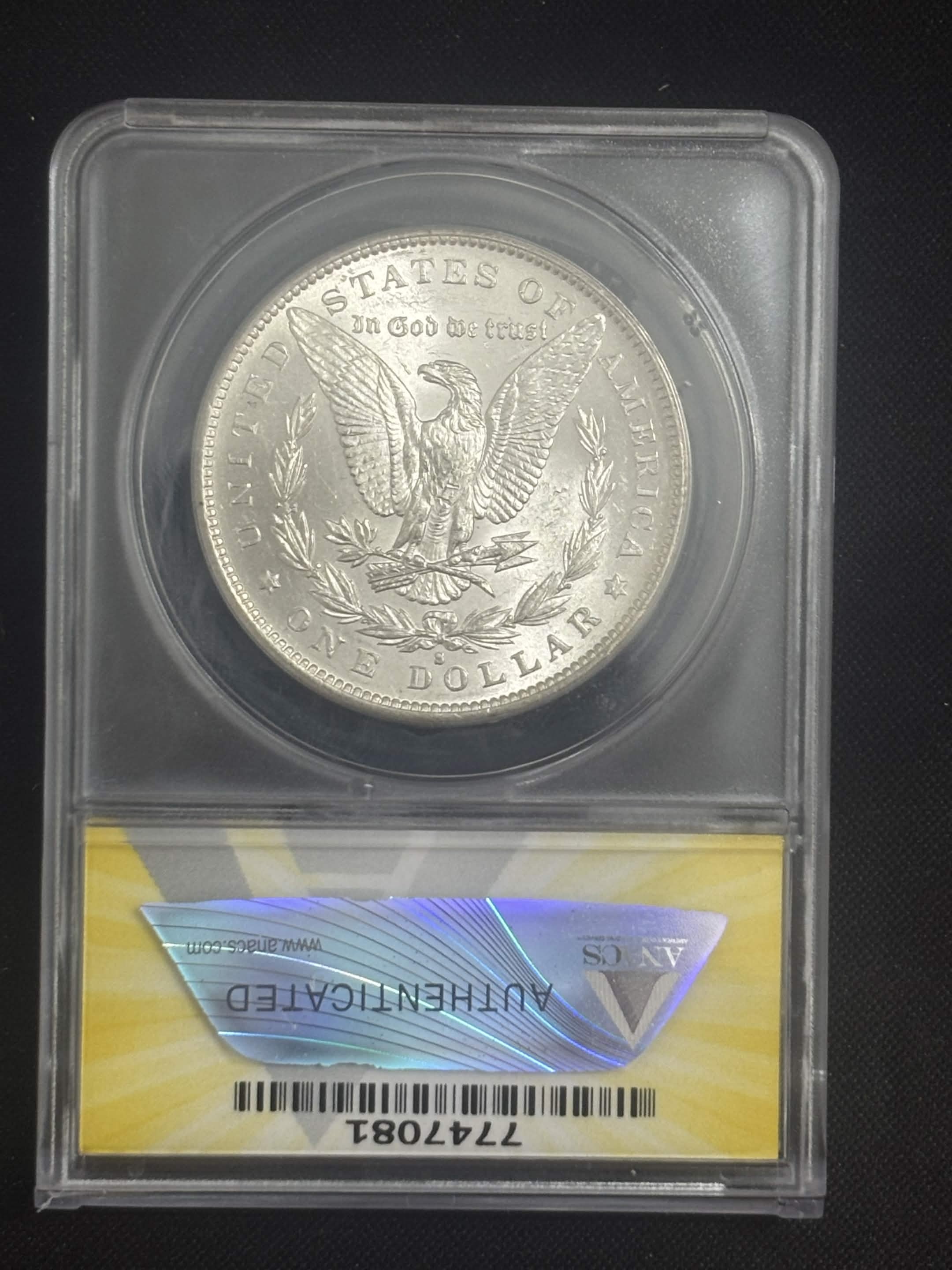 1891 S Morgan Dollar ANACS MS-61 Toned