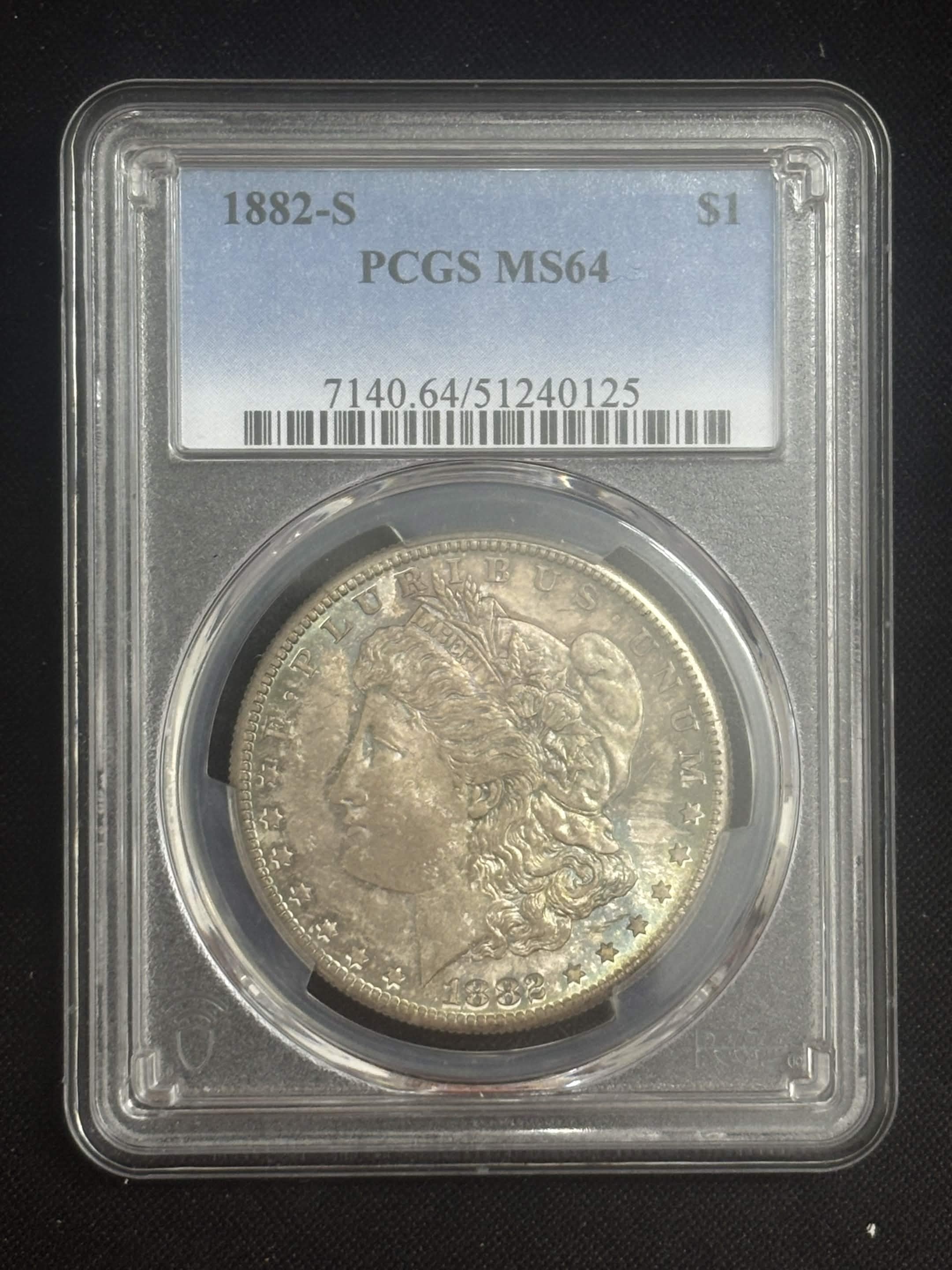 1882 S Morgan Dollar NGC MS-64 Toned