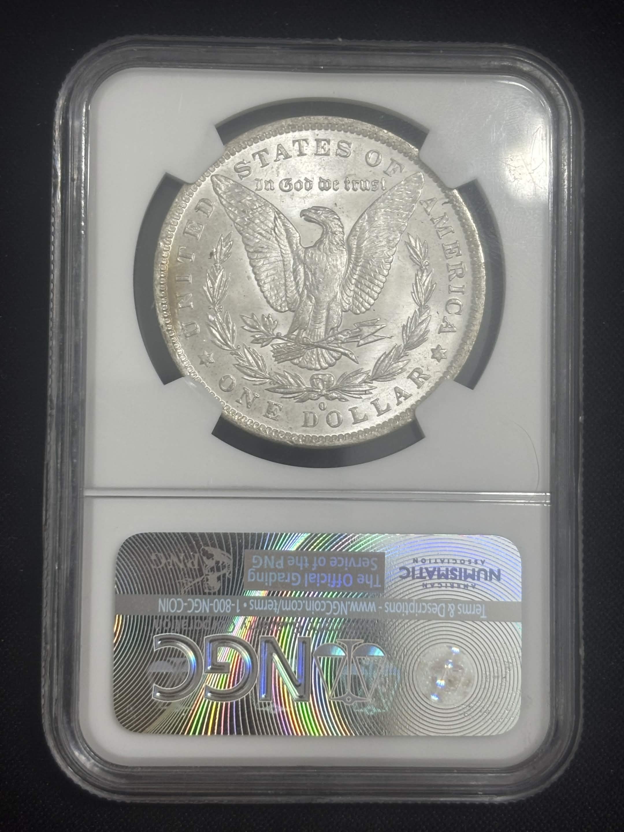 1884 O Morgan Dollar NGC MS-63 Obverse Toned