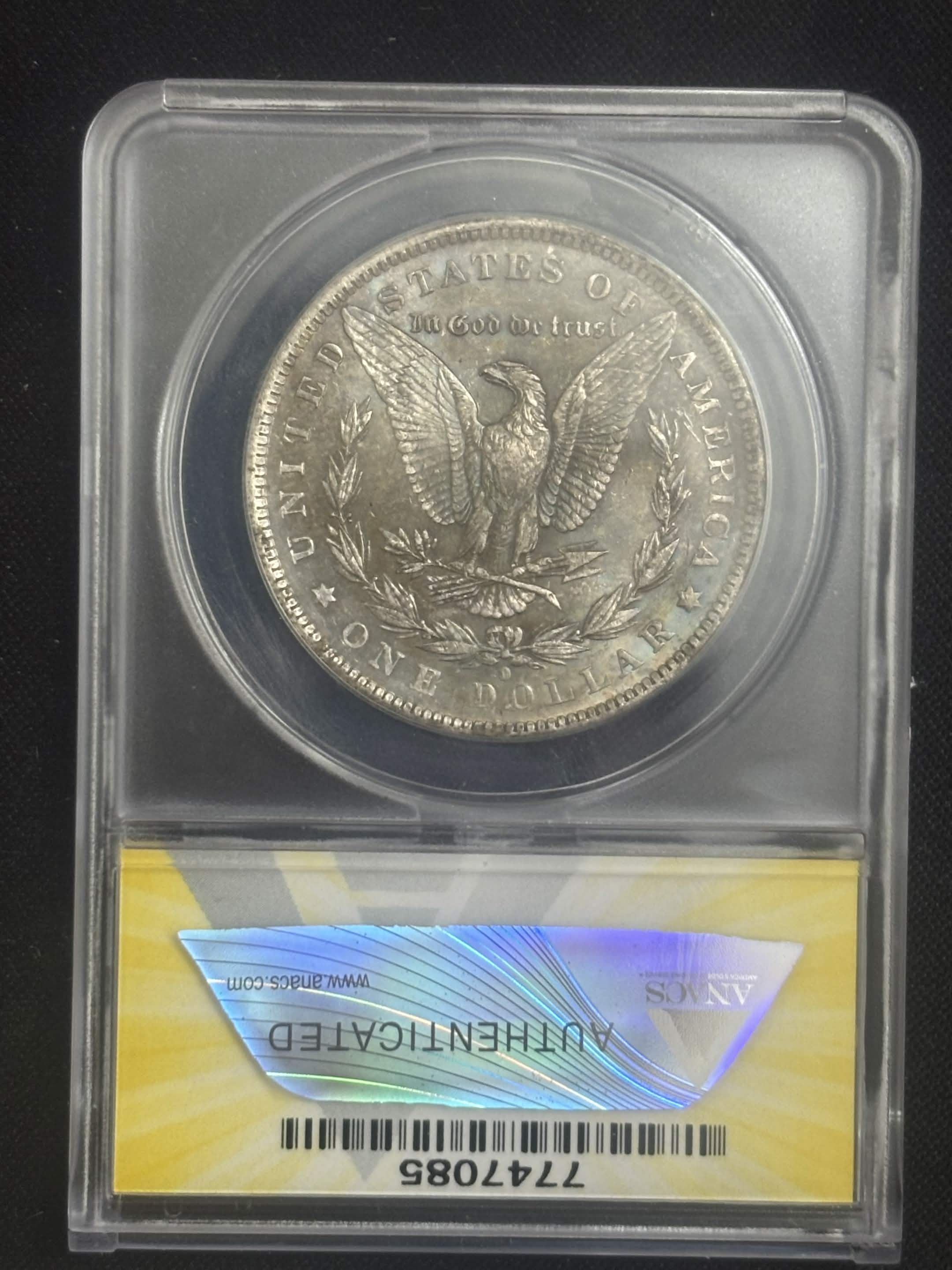 1884 O Morgan Dollar ANACS MS-62 Album Toned