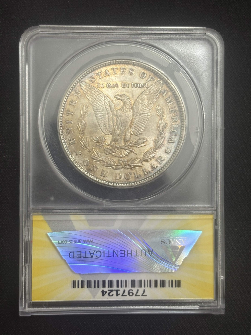 1881 Morgan Dollar ANACS MS-63 Dual Sided Toned