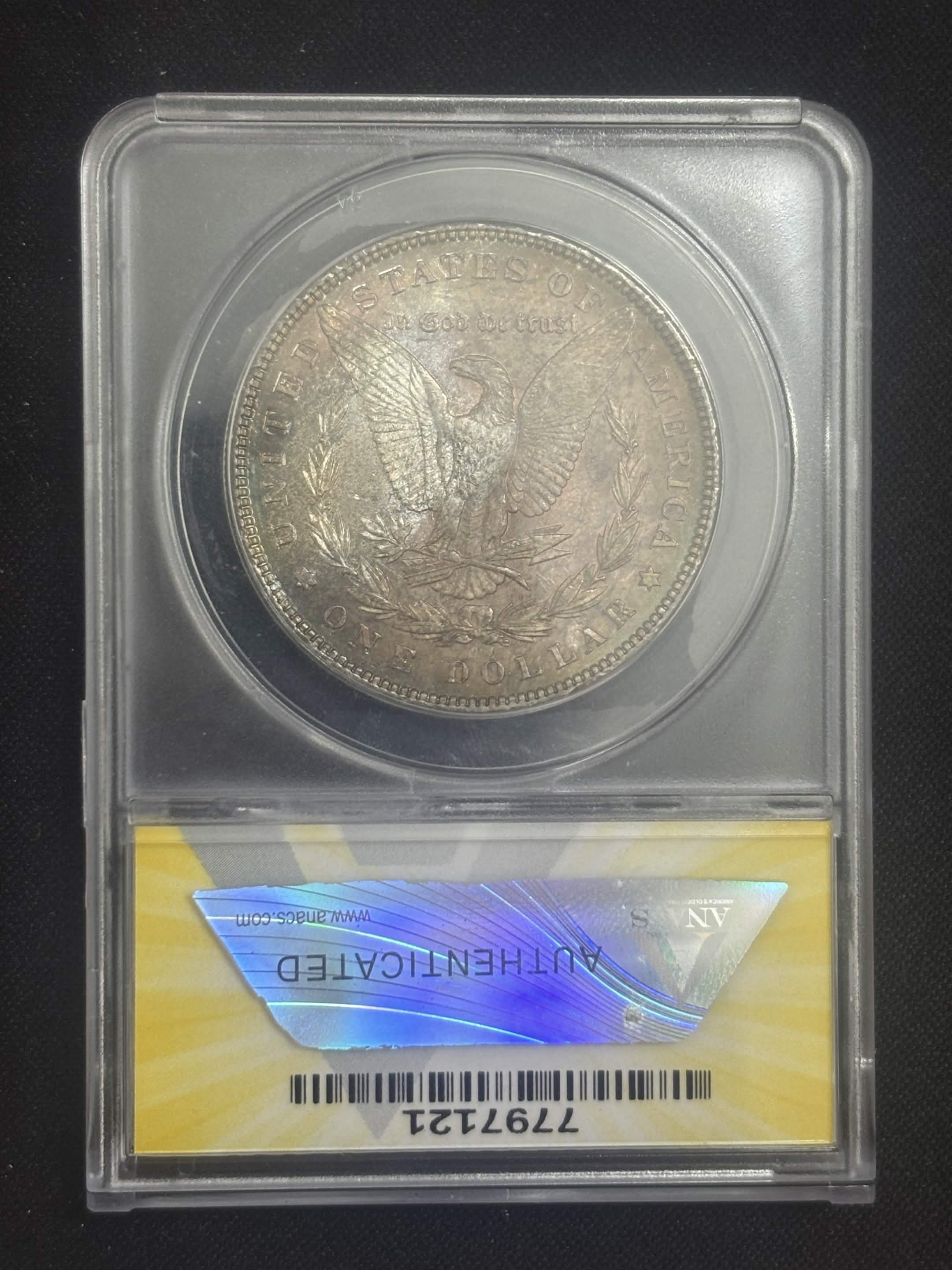 1885 Morgan Dollar ANACS MS-63 Dual Sided Toned