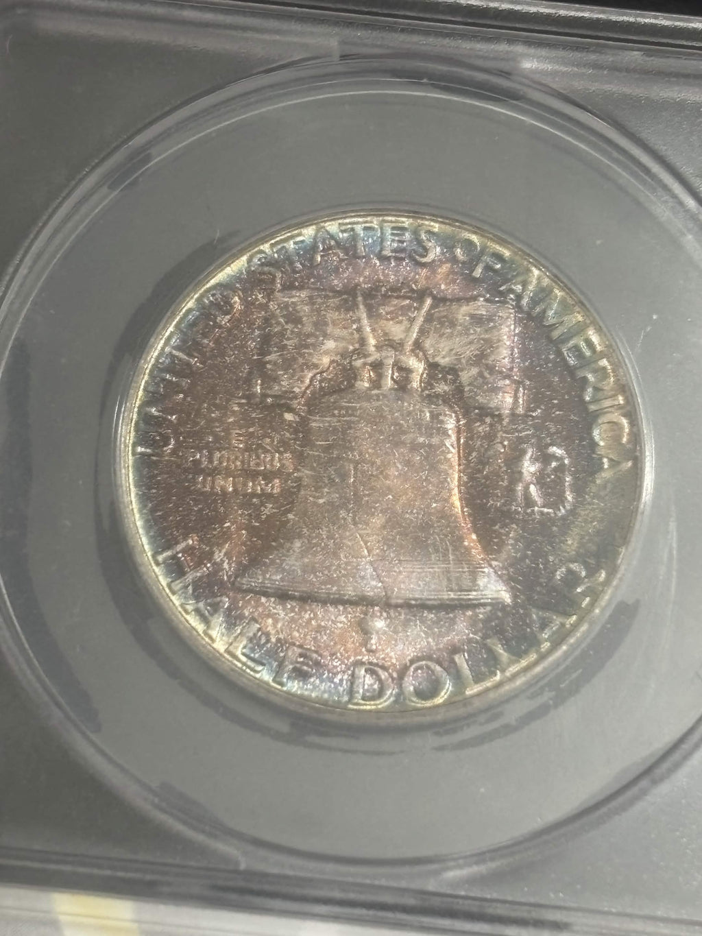1956 Franklin Half Dollar ANACS MS-65 FBL Dual Sided Toning