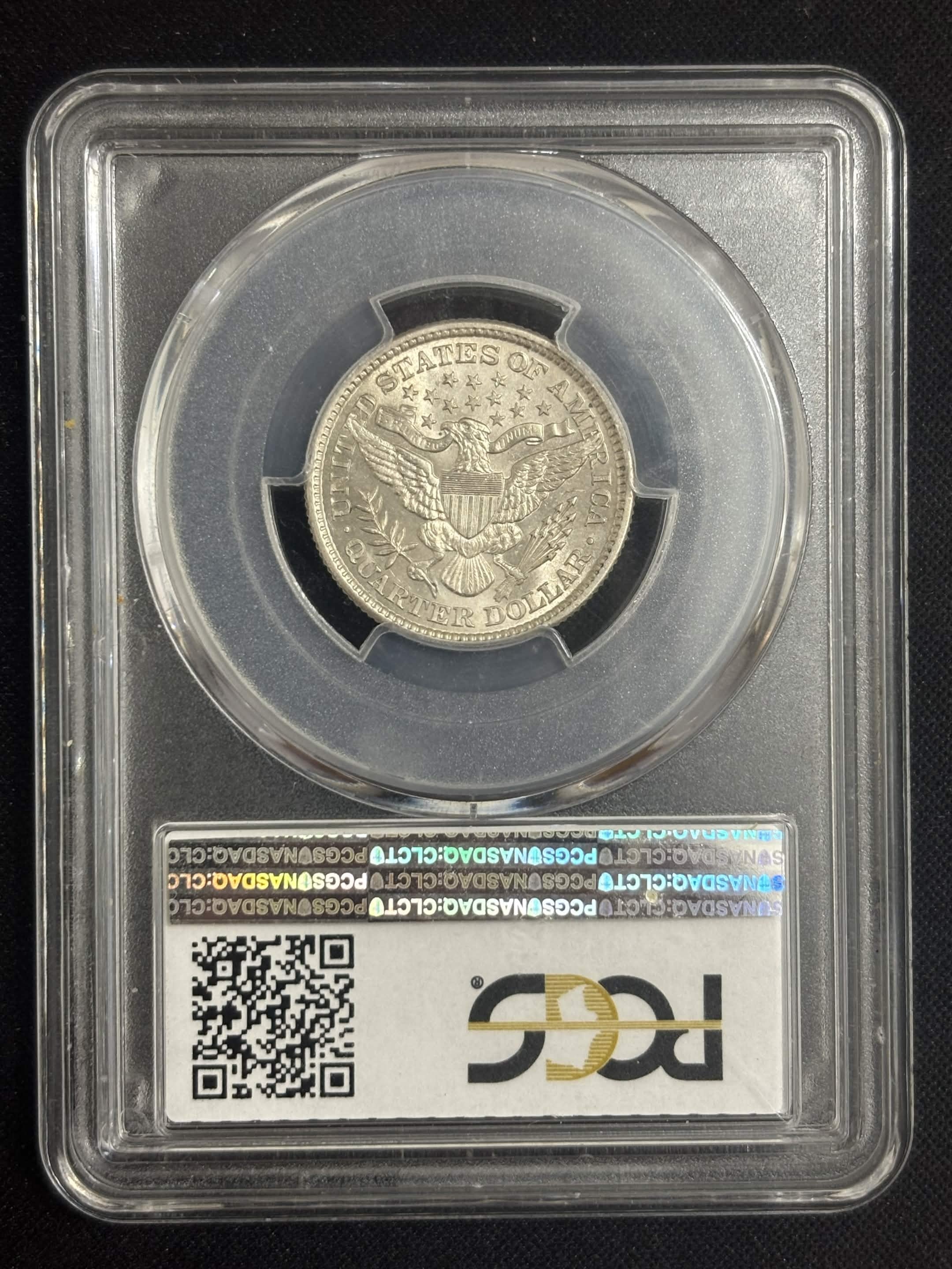 1899 Barber Quarter PCGS AU-58