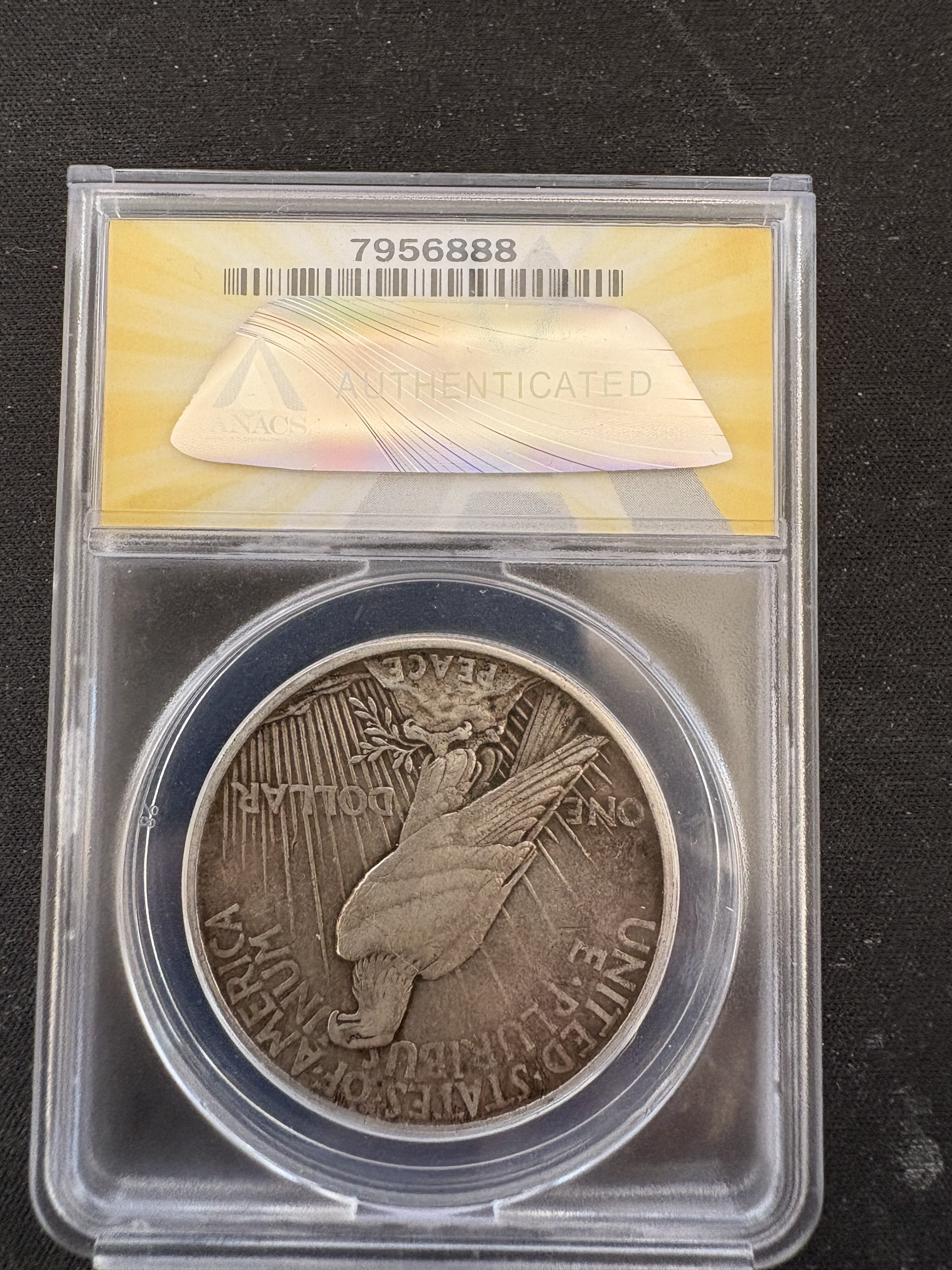 1921 Peace Dollar ANACS EF 40
